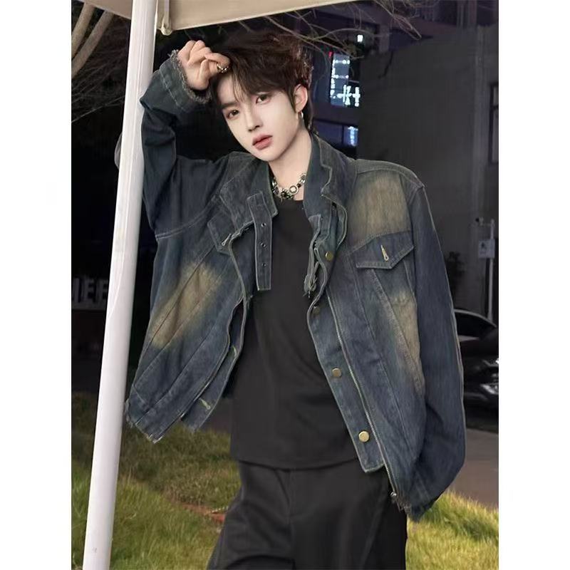 American retro denim jacket(Anchor development)